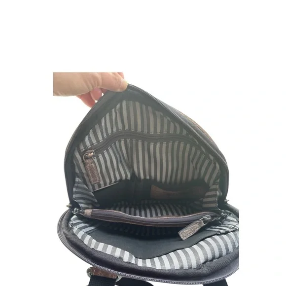 Jack Georges Brown Leather Backpack - Picture 7 of 10